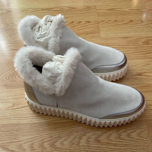 NWT Voile Blanche Luna Faux Fur Trim Mid Sneakers Shoe Size 37 / Size US 7 - Picture 7 of 10
